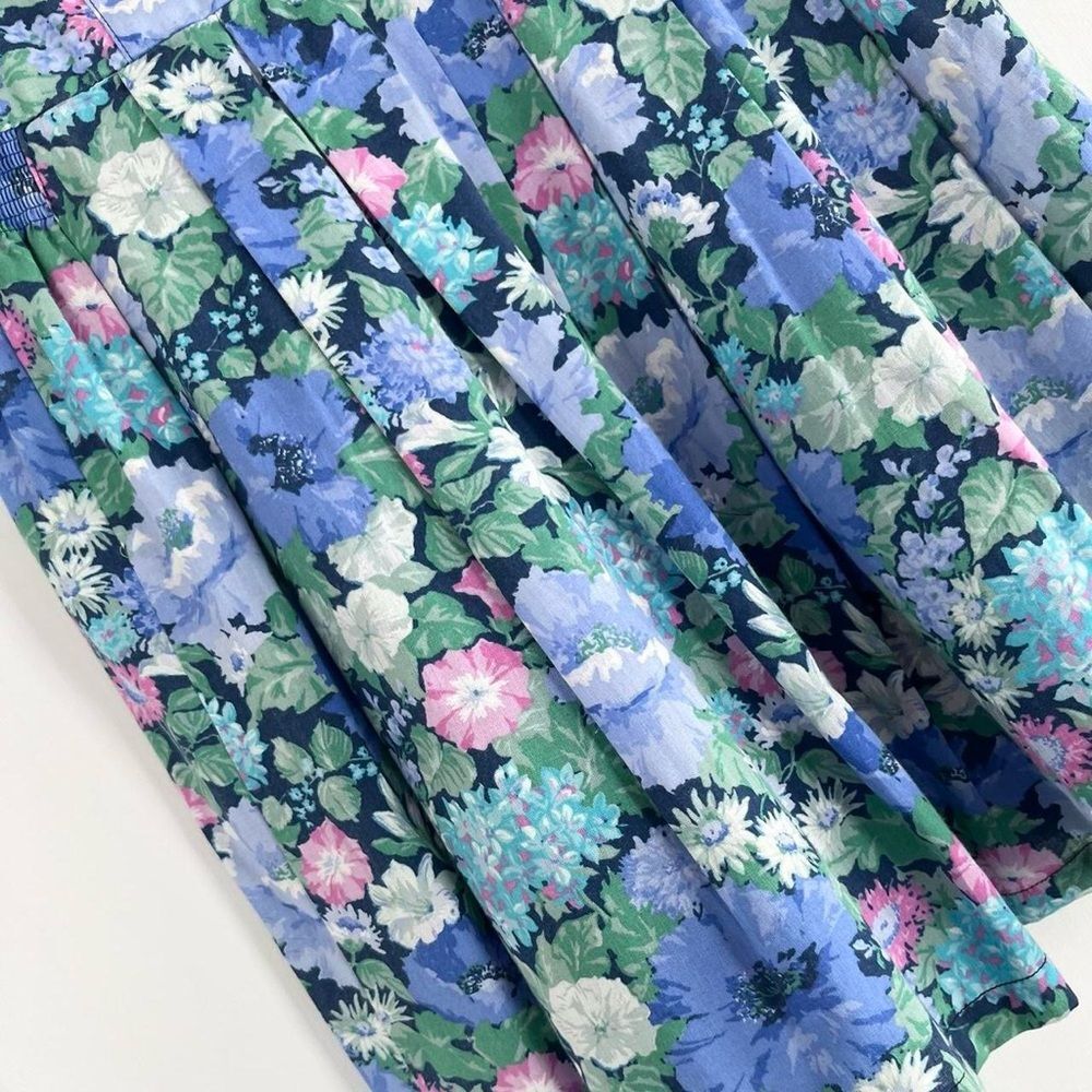 Beautiful Vintage Floral Cotton Austrian Dirndl Cottage Dress 0 2 4 XS Womens - Picture 6 of 6